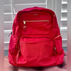 New! TUMI - Voyageur Carson
Laptop Backpack, red with gold hardwear